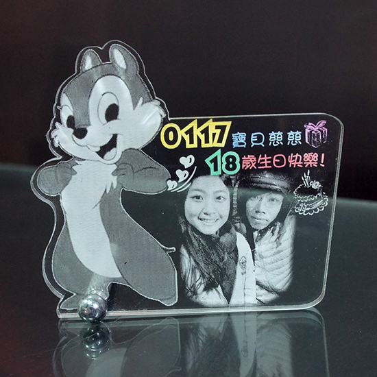 壓克力彩燈花栗鼠造型-001