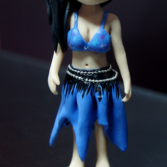 藍裙女孩公仔娃娃-006