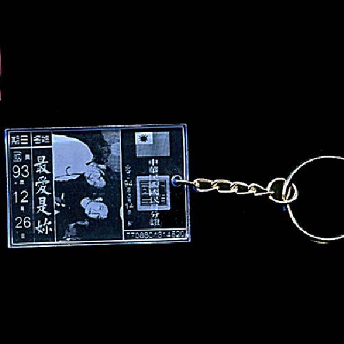 gr-75藍色壓克力身份証key圈