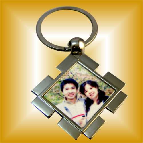 轉印個性化商品鑰匙圈金屬轉印key(斜方型)