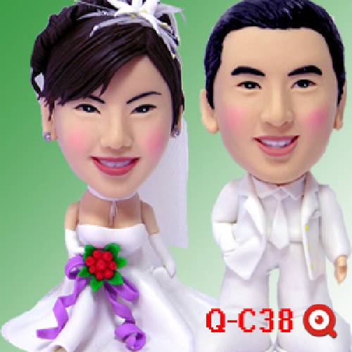 Q-C38-潔白結婚公仔