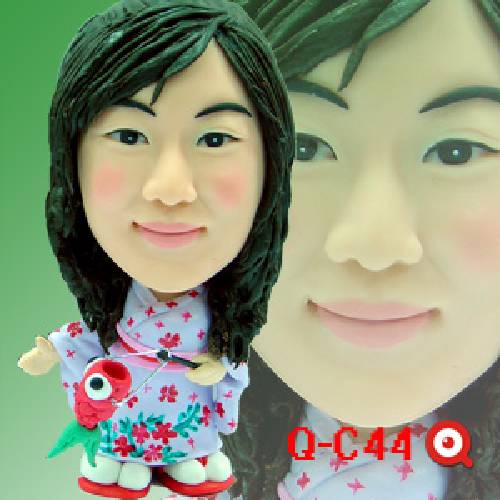 Q-C44-鯉魚飄的和服女孩