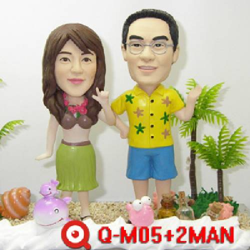 Q-M05+2MAN-公仔場景+壓克力盒   