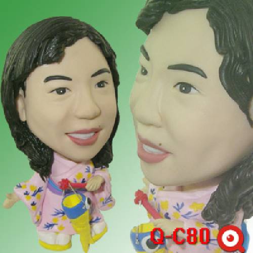 Q-C80-和服鯉魚飄女孩公仔