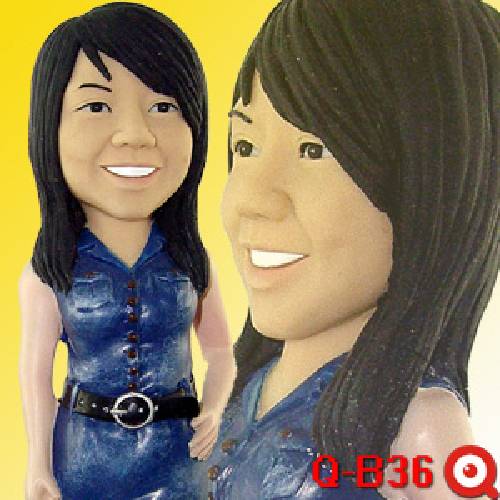 Q-B36-牛仔裙女孩公仔娃娃