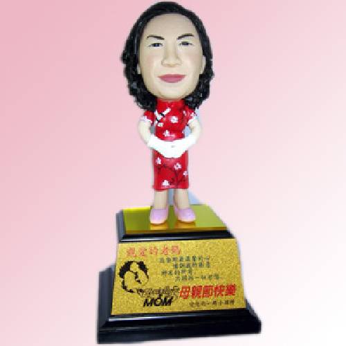 Q-F14媽媽旗袍公仔獎座