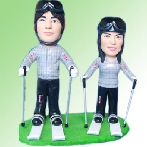 Q-F50滑雪情侶公仔