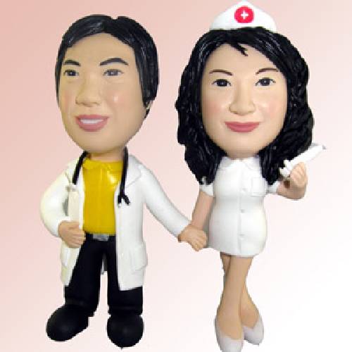 Q-F65醫生護士情侶公仔