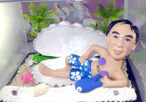 Q-F79貝殼人男+壓克力框