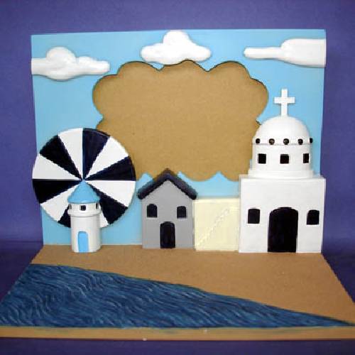 希臘愛情海相框